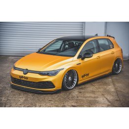 Накладка сплиттер на передний бампер Вар2 на VW Golf VIII